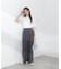 部分シアー半袖ニット 26SS