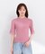 部分シアー半袖ニット 26SS