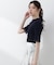 部分シアー半袖ニット 26SS