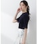 部分シアー半袖ニット 26SS