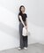 〈a／mie〉オーガニック接触冷感チャーム付きTシャツ 26SS