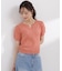 ヘンリーネック透かし編みニット 26SS