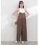 〈a／mie〉バックタックサロペット 26SS