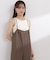 〈a／mie〉バックタックサロペット 26SS
