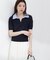 〈a／mie〉レイヤード風ポロニット 26SS