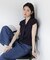 ＜中川紅葉さん着用＞Vネックタイ付きニット