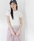 ＜青島心さん着用＞〈a／mie〉レースヘムTシャツ