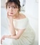 ＜中川紅葉さん着用＞透かし編みオフショルセットアップ
