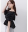 ＜中川紅葉さん着用＞〈a／mie〉2wayオフショルフィッシュテールブラウス