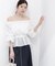 ＜中川紅葉さん着用＞〈a／mie〉2wayオフショルフィッシュテールブラウス
