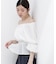 ＜中川紅葉さん着用＞〈a／mie〉2wayオフショルフィッシュテールブラウス