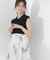 衿付き柄ドッキングニットワンピース 26AW