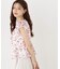 フラワープリントペプラムブラウス