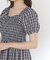 チェック柄シャーリングワンピース