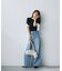 ＜a／mie＞レースハイウエストワイドデニムパンツ 26AW