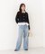 ＜a／mie＞レースハイウエストワイドデニムパンツ 26AW