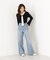 ＜a／mie＞レースハイウエストワイドデニムパンツ 26AW
