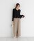 シアー切り替えペプラムニット 26AW