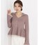 シアー切り替えペプラムニット 26AW