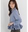 ＜加藤栞さん着用＞＜a／mie＞ペプラムフリルブラウス
