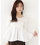 ＜a／mie＞チューリップペプラムヘムニット 26AW