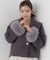 フェイクファー付きワイドカラーショートコート 26AW