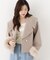 フェイクファー付きワイドカラーショートコート 26AW