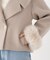 フェイクファー付きワイドカラーショートコート 26AW
