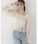 ＜a／mie＞シャーリングフリルキャンディースリーブブラウス 26AW