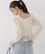 ＜a／mie＞シャーリングフリルキャンディースリーブブラウス 26AW