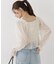 ＜a／mie＞シャーリングフリルキャンディースリーブブラウス 26AW