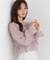 ＜a／mie＞シャーリングフリルキャンディースリーブブラウス 26AW