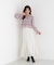 ＜a／mie＞シャーリングフリルキャンディースリーブブラウス 26AW