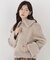 ＜加藤栞さん着用＞フェイクムートンショートブルゾン