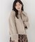 ＜加藤栞さん着用＞フェイクムートンショートブルゾン