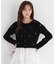 ＜a／mie＞エンブロイダリーモールカーディガン 26AW