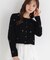 ＜a／mie＞エンブロイダリーモールカーディガン 26AW