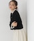 フリル付きアイレットニット