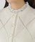 フリル付きアイレットニット