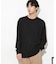 ワッフルリブパッチクルーネックTシャツ