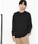 ワッフルリブパッチクルーネックTシャツ