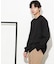 ワッフルリブパッチクルーネックTシャツ