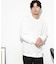 ワッフルリブパッチクルーネックTシャツ