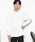 ワッフルリブパッチクルーネックTシャツ