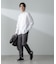 「ICE FLOW LINEN」バンドカラーシャツ 長袖