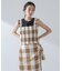 RITA ROW／Checkered smocked body top