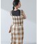 RITA ROW／Checkered smocked body top