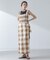 RITA ROW／Checkered smocked body top