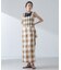 RITA ROW／Checkered smocked body top