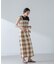 RITA ROW／Checkered smocked body top